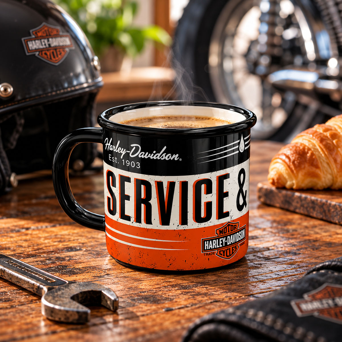 Tasse Harley-Davidson Service m�tal �maill� 360 ml