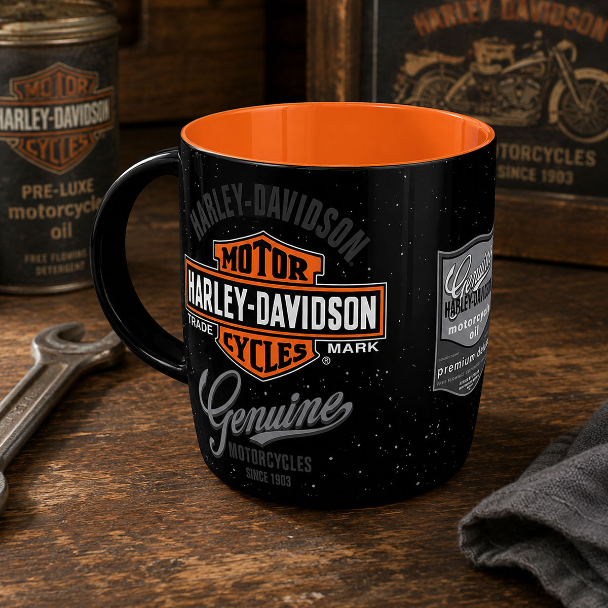 Mug Harley-Davidson Genuine Motorcycles orange