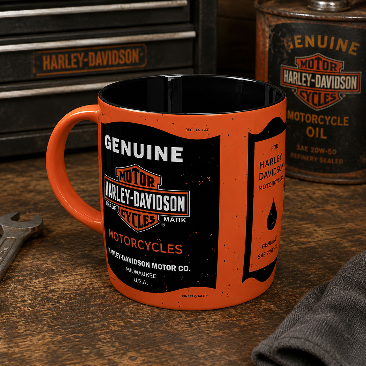 Mug Harley-Davidson Genuine Motorcycles orange