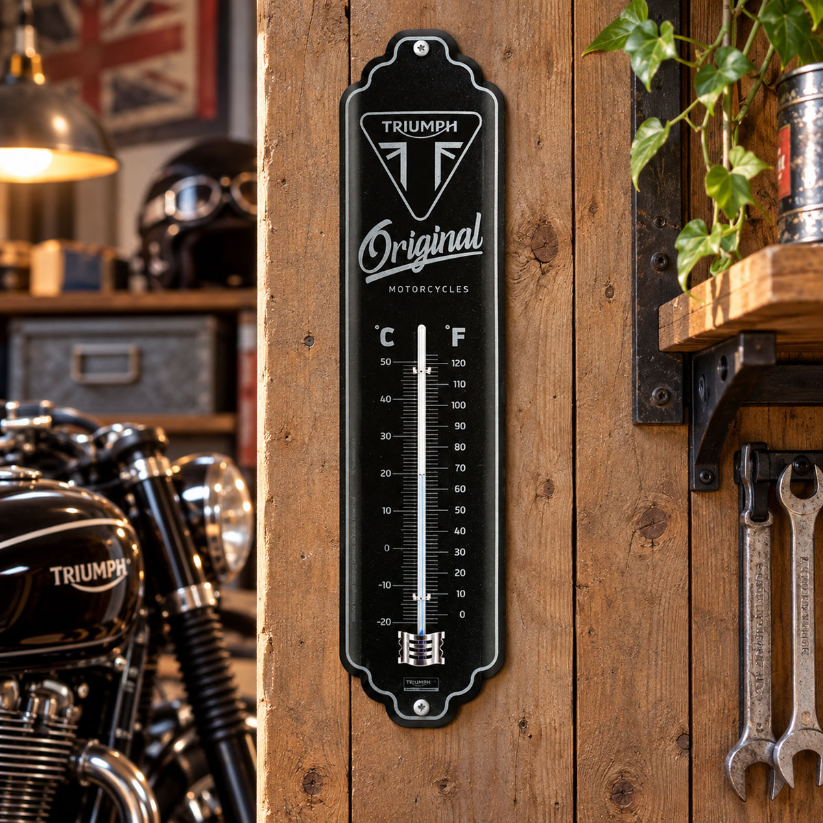 Thermom�tre Triumph Original Motorcycles m�tal 28 cm