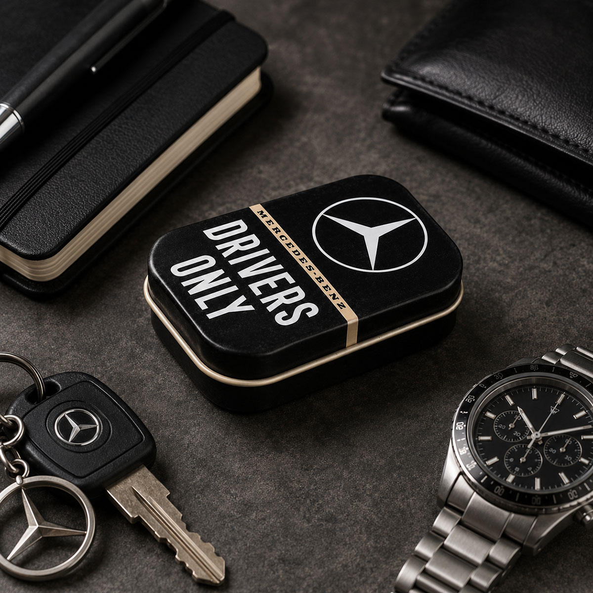 Pilulier m�tallique Mercedes-Benz Drivers Only