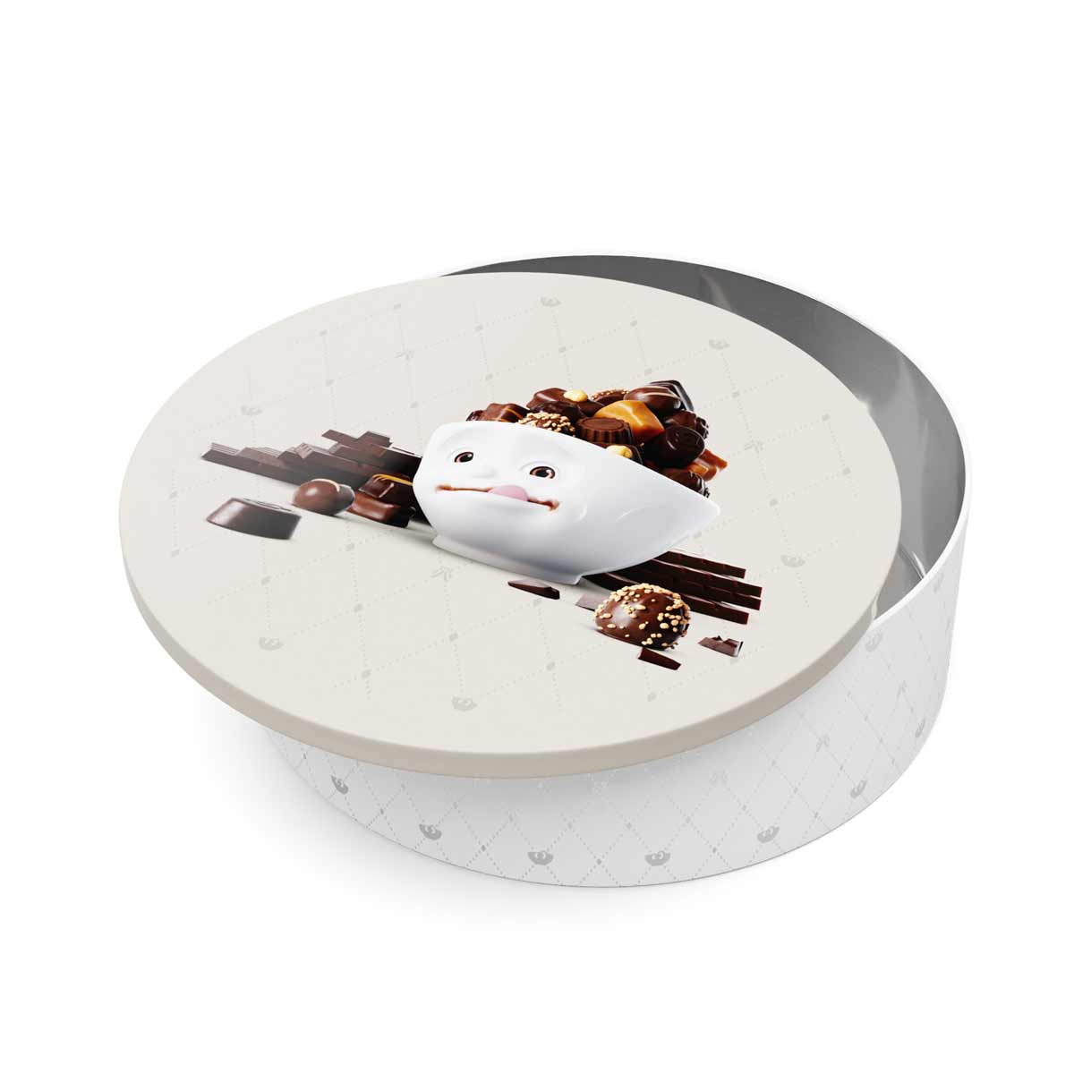 Boite ronde en mtal Tassen - Sweet Choco