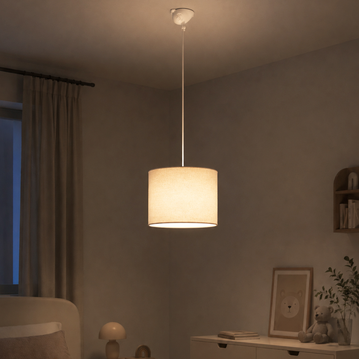 Cache c�ble pour lustre Happy Hermann Tassen blanc