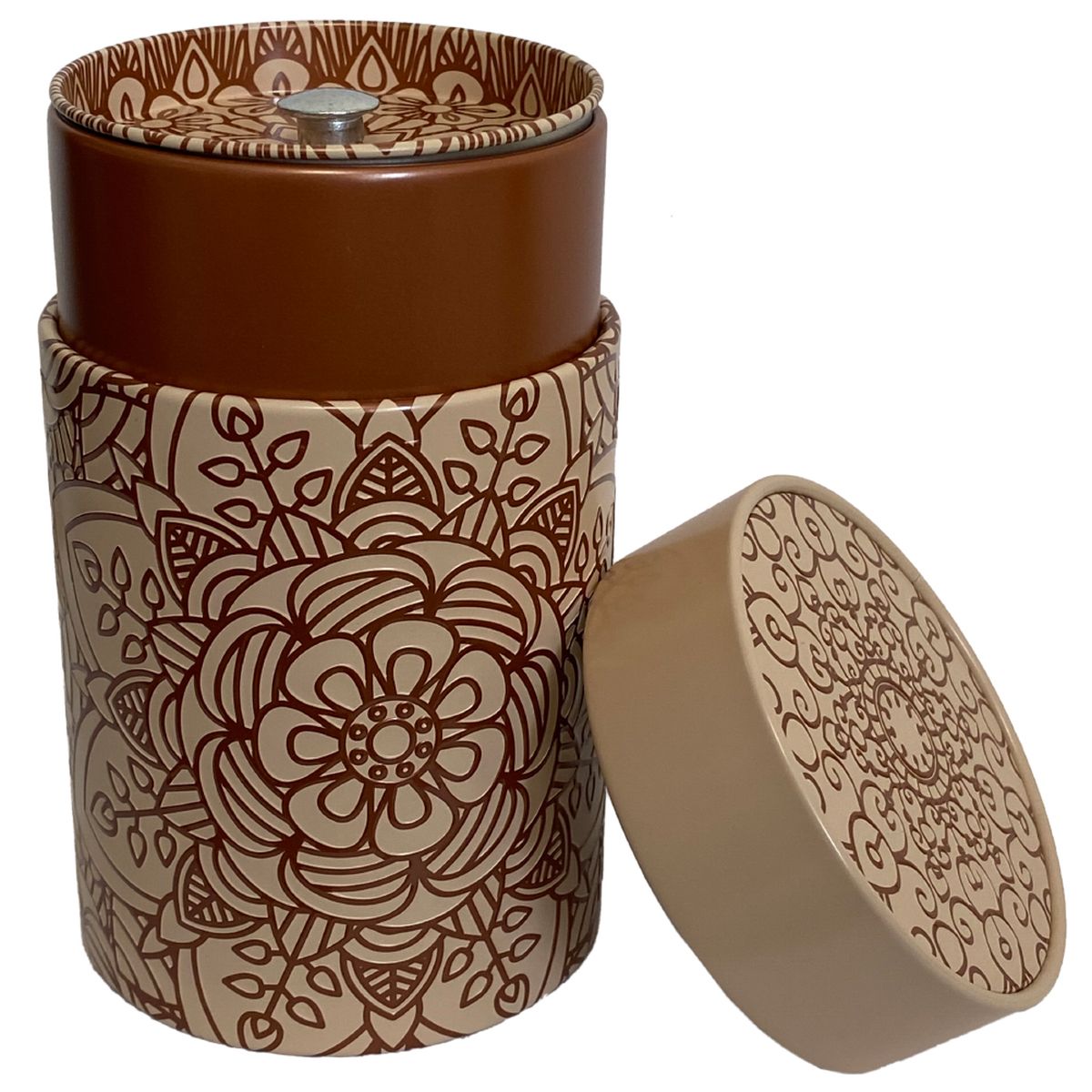 Bo�te � th� Mandala cr�me et terracotta 150 g