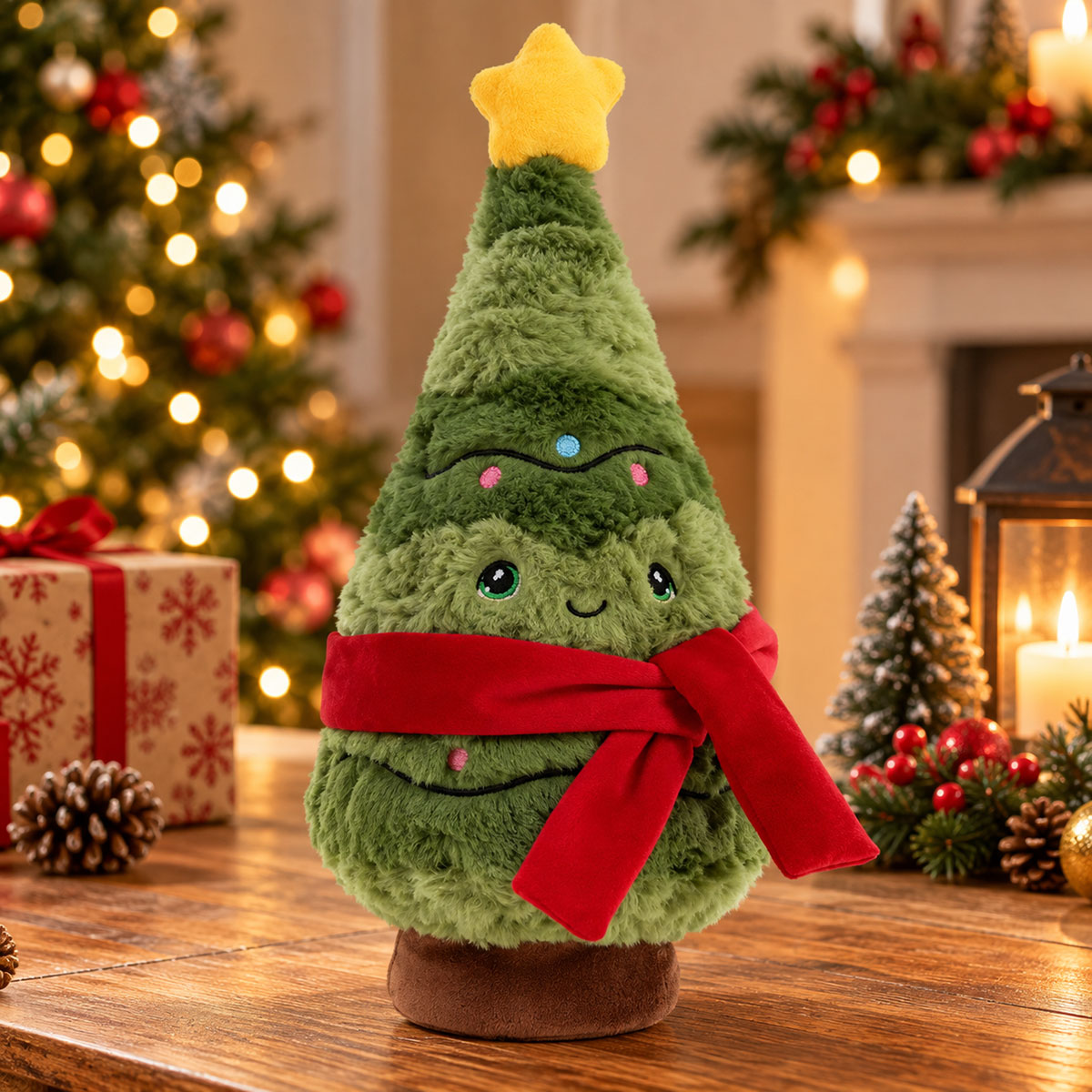 Peluche sapin de No�l Keeleco recycl�e 27 cm