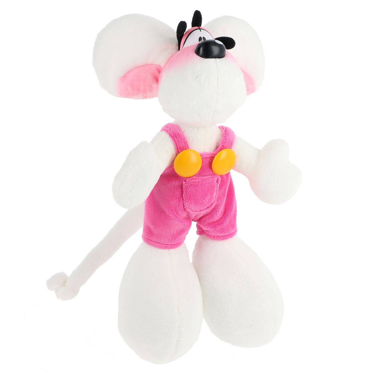 Peluche Diddl en salopette rose  30 cm