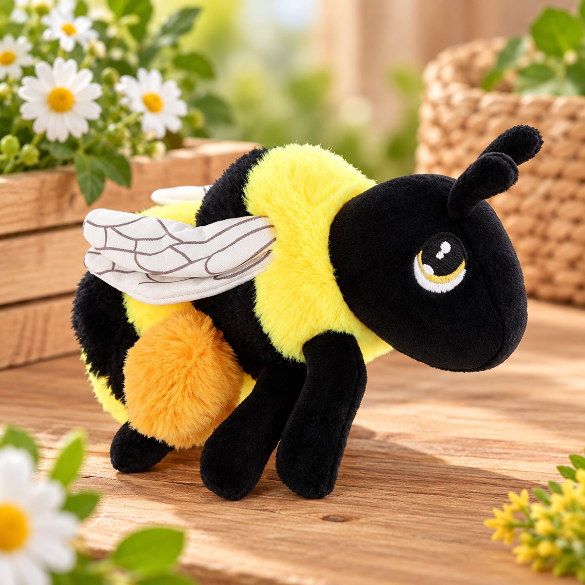 Peluche abeille Keel Toys Keeleco jaune et noire 21 cm