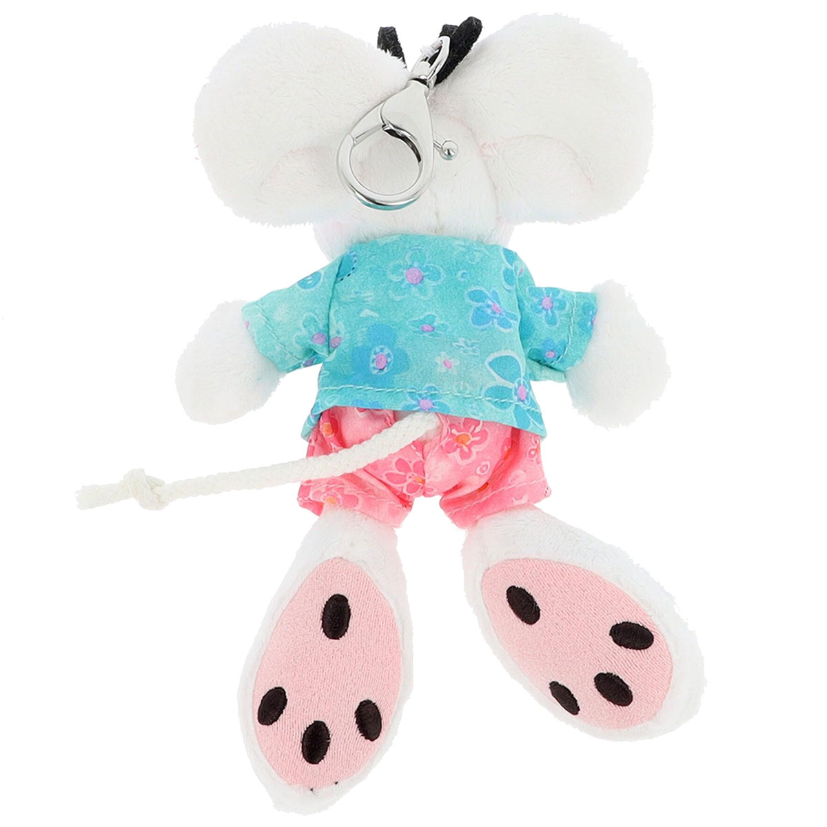 Porte-cl�s Peluche Diddl Officiel avec Chemise Turquoise