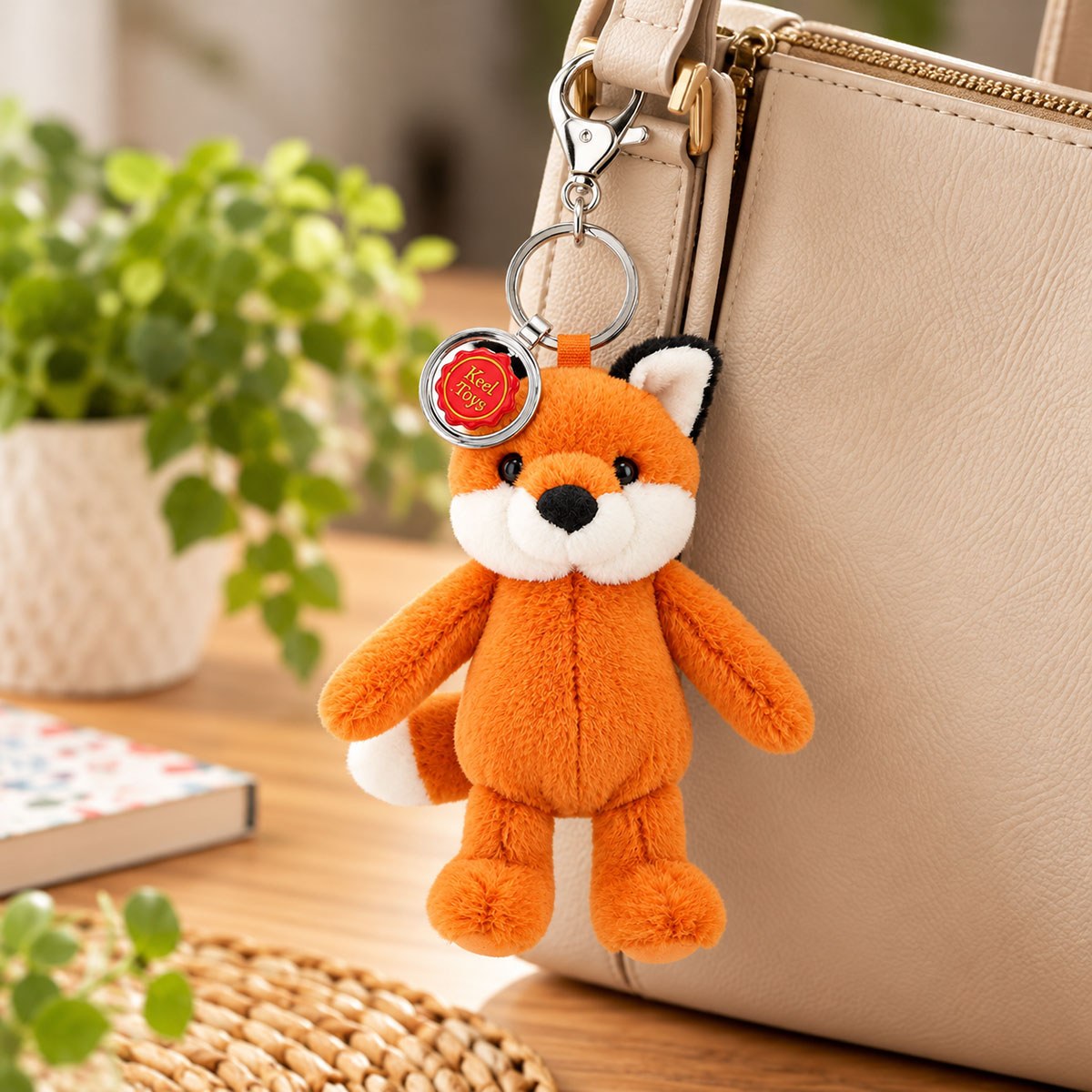 Porte-cl�s peluche renard Keel Toys Enchanted World 14 cm