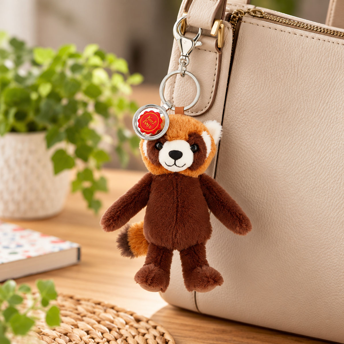 Porte-cl�s peluche panda roux Keel Toys Enchanted World 14 cm