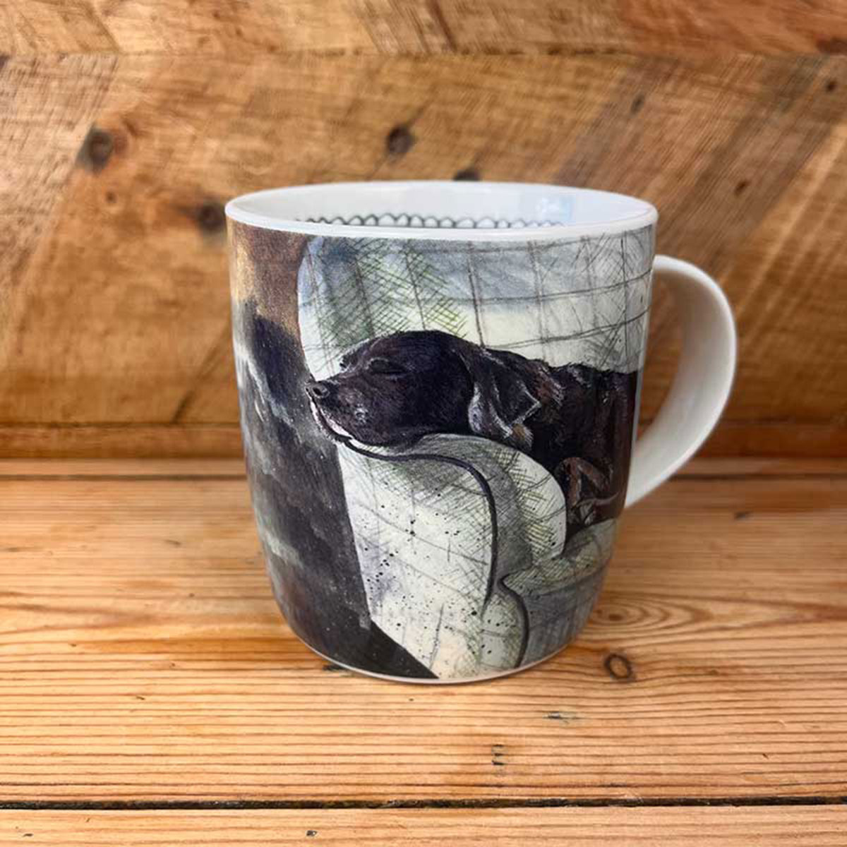Mug en porcelaine Buddy le chien par Alex Clark