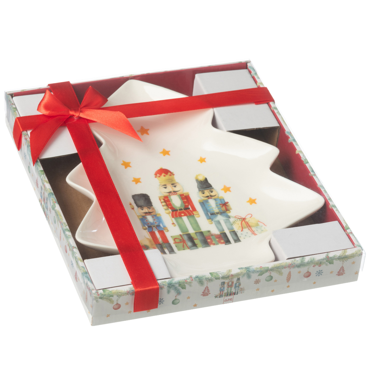 Plat de prsentation en forme de sapin  Motif casse-noisette
