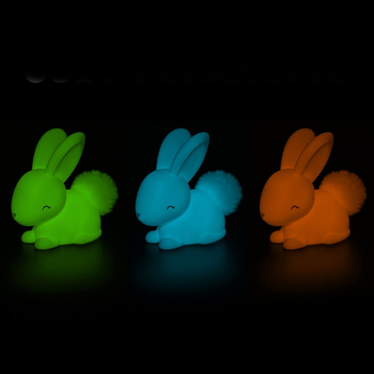 Veilleuse Lapin Blanc LED variation de couleurs
