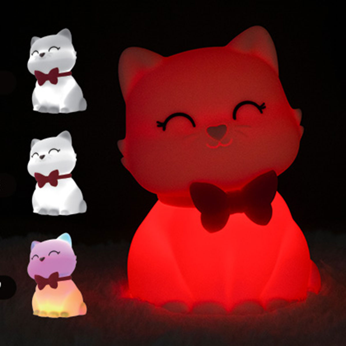 Veilleuse Led souple en silicone - Lili la chatte