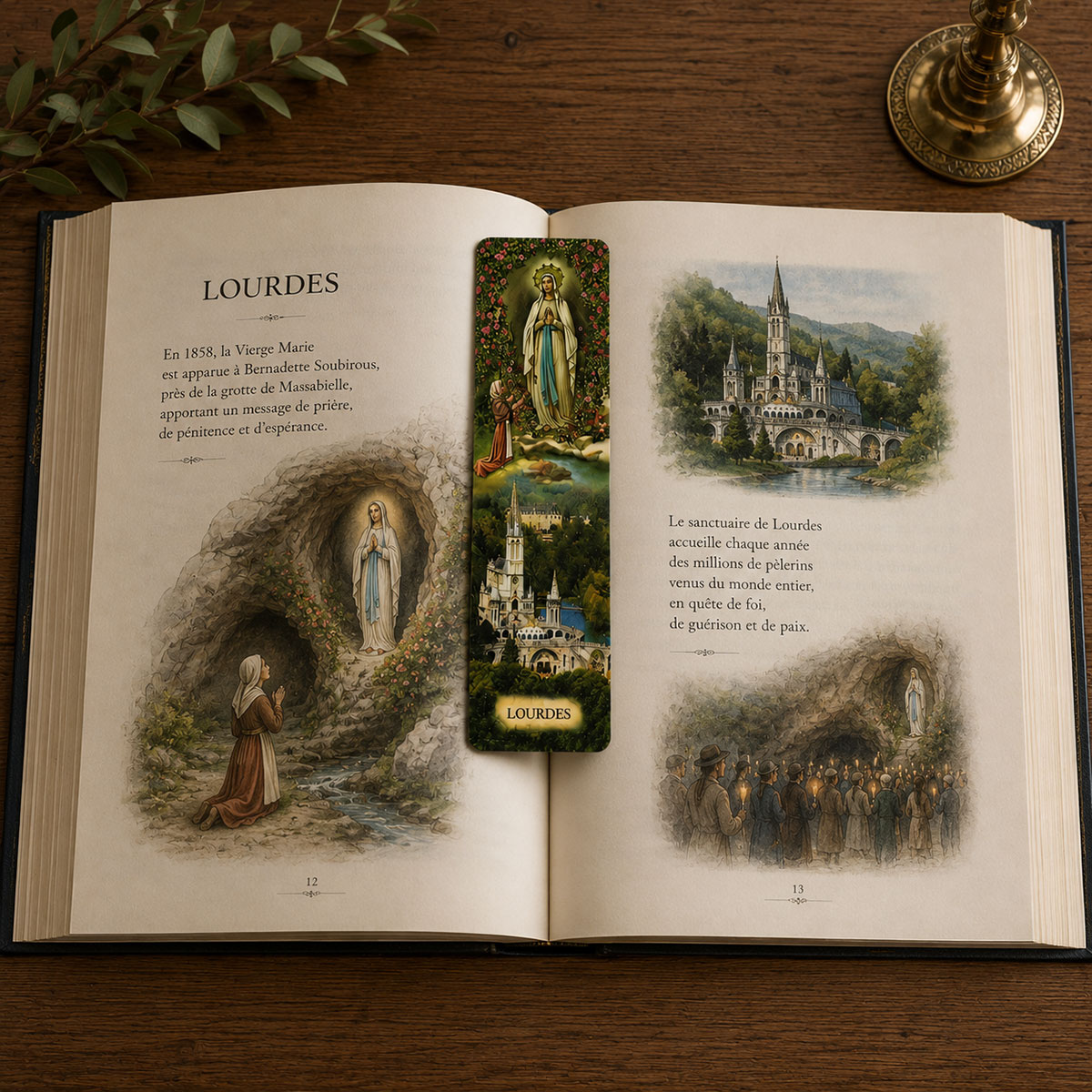 Marque-page Lourdes plastifi�