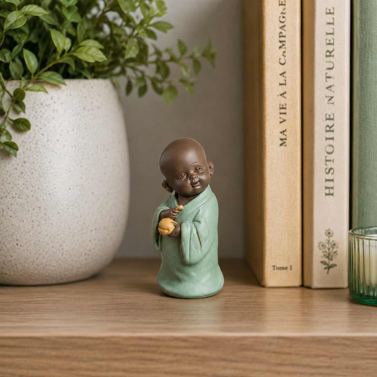 Statue Petit Moine Bouddhiste en R�sine