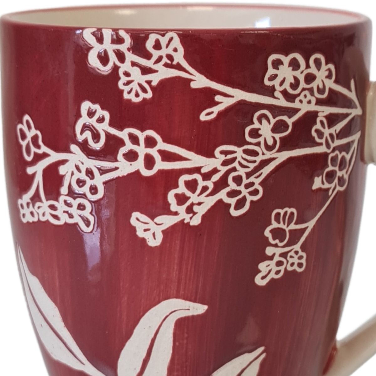 Mug Ginkgo Abeille et Tournesol - Rouge