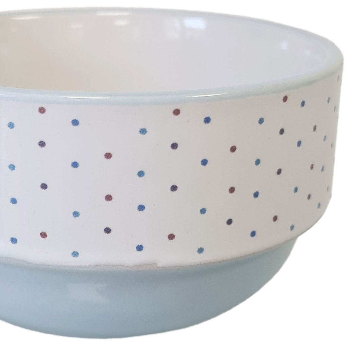Bol en Grs - Bleu et blanc - Points
