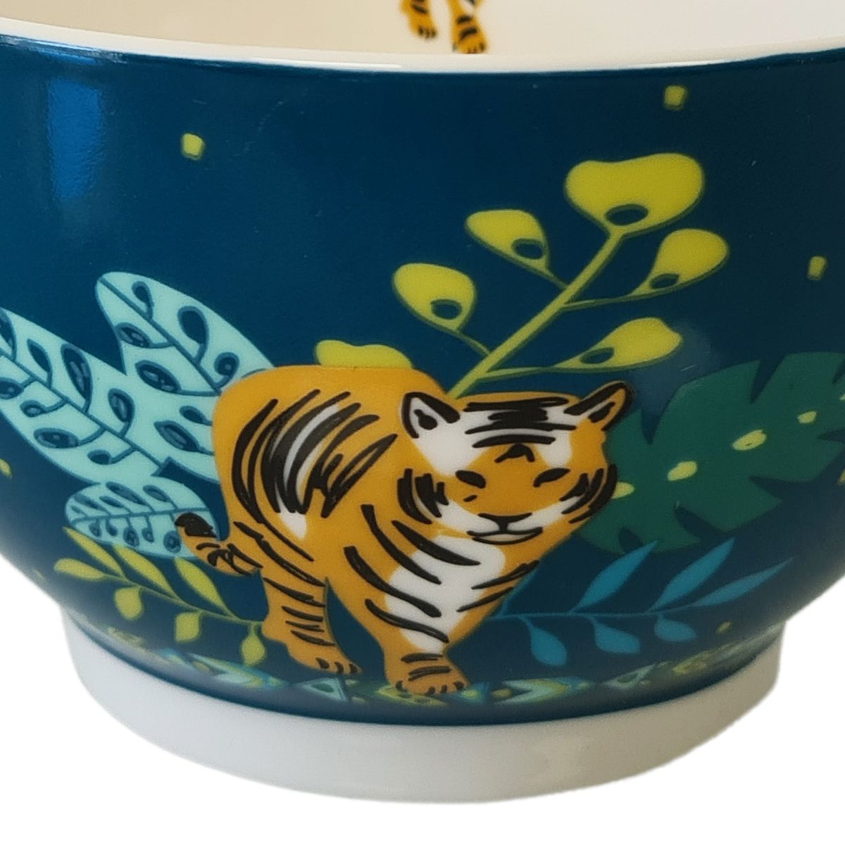 Bol TIGER - Tigre fond bleu en Porcelaine 480 ml