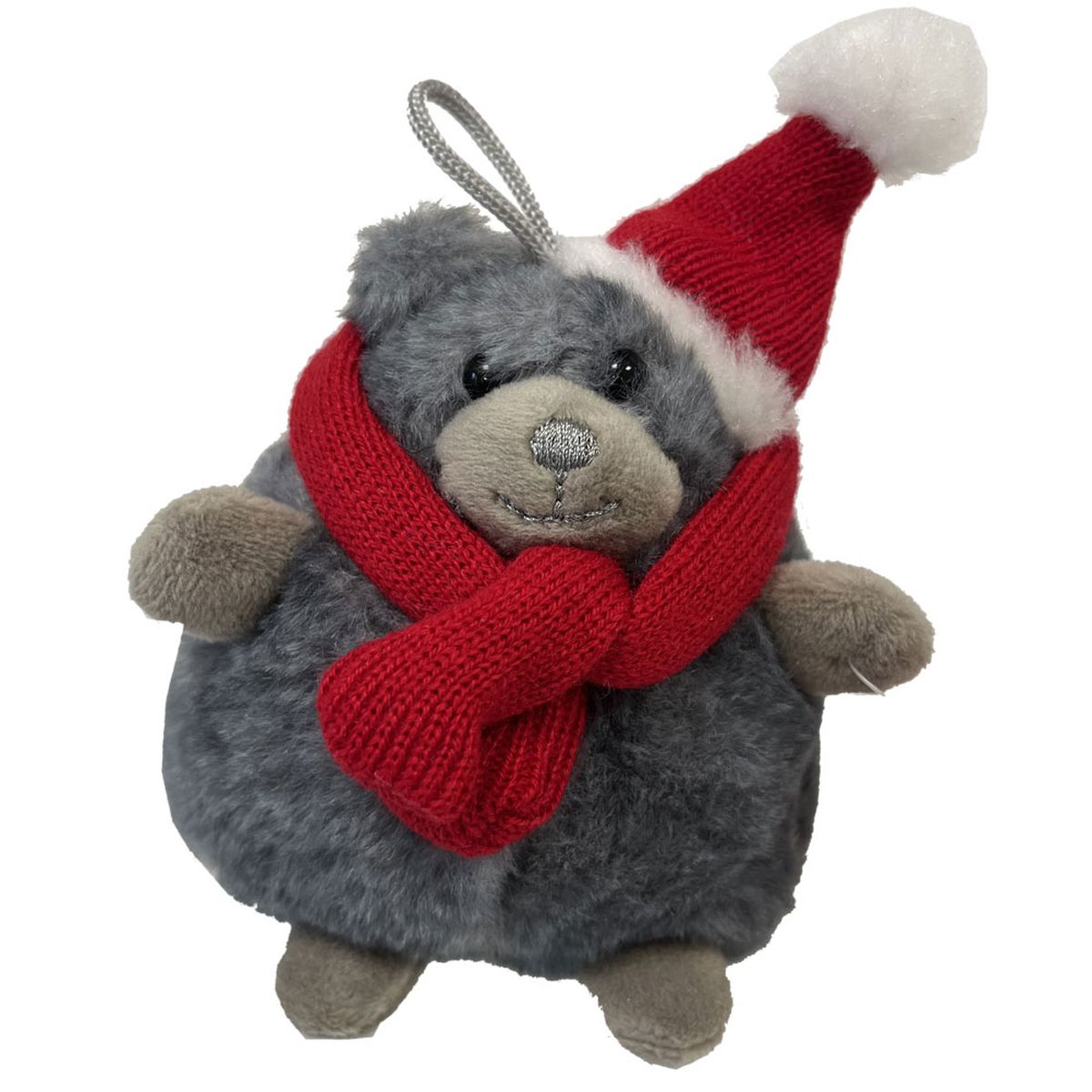 Peluche Boule Ornement de sapin - L'Ourson - 11 cm