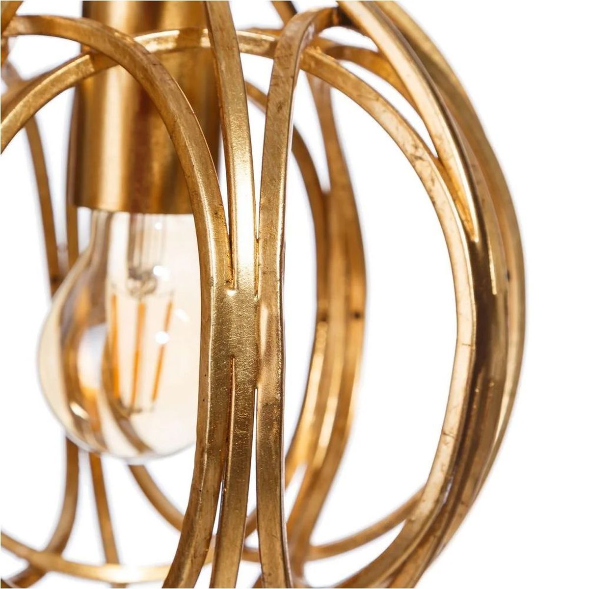 Lustre Sphre design en mtal dor 23 cm