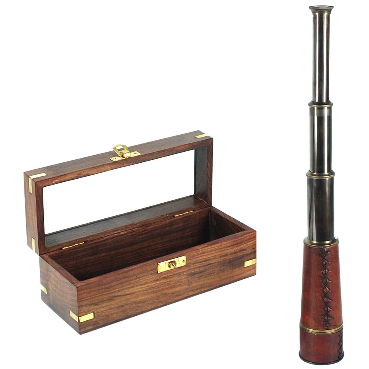 Tlscope dcoratif en Laiton dans sa boite en Bois