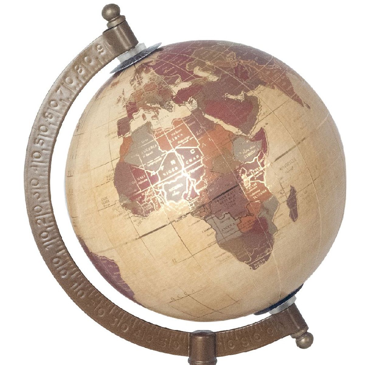 Globe Terrestre décoratif sur Pied en Bois 37 cm