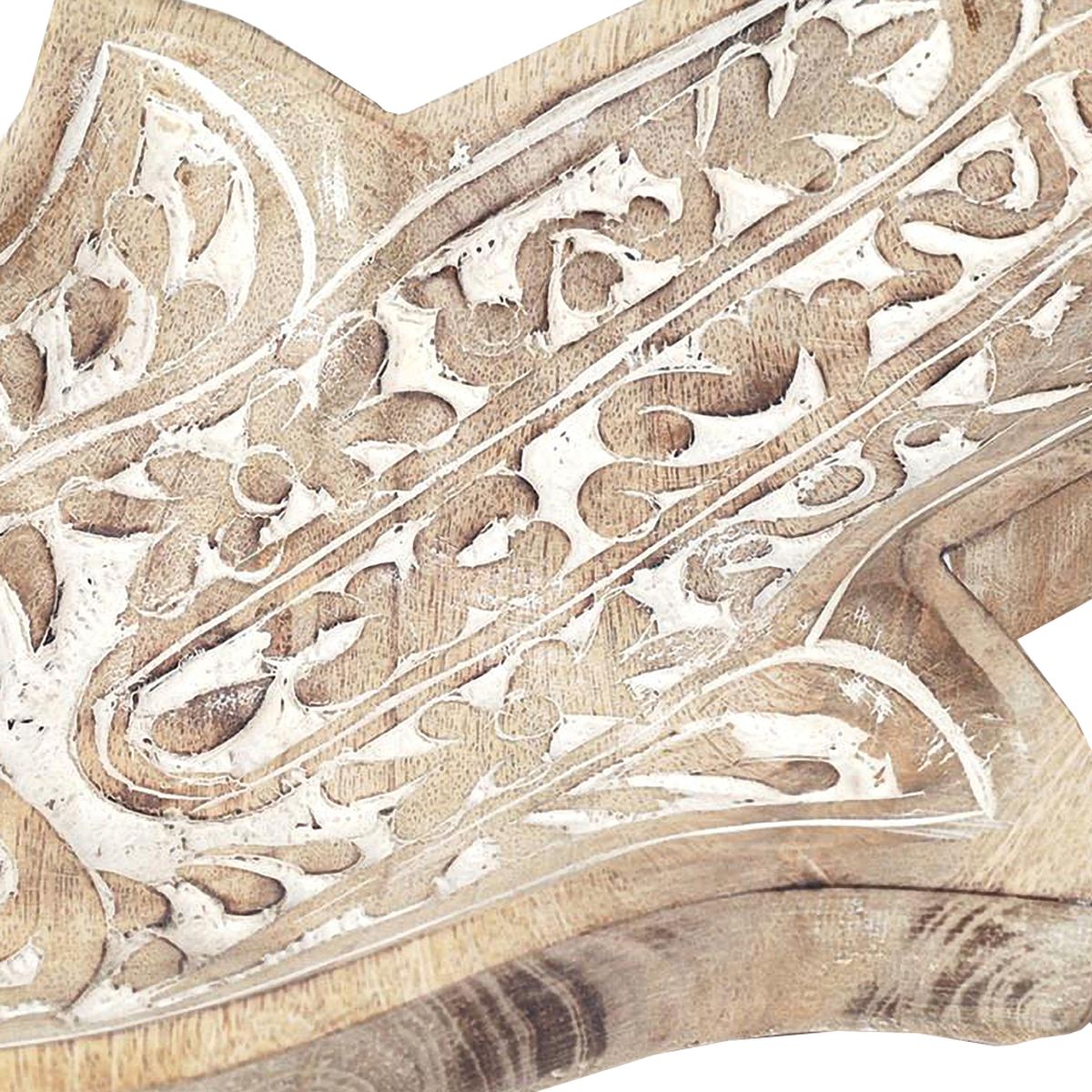Plateau Main de Fatma en manguier - 30.5 x 20.5 x 4 cm