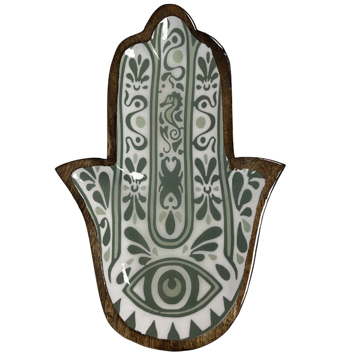 Plateau Main de Fatima en manguier - 30 cm