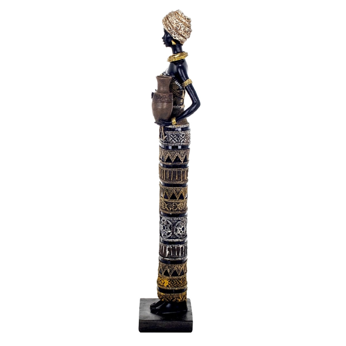 Figurine Africaine Porteuse dEau  56,5 cm