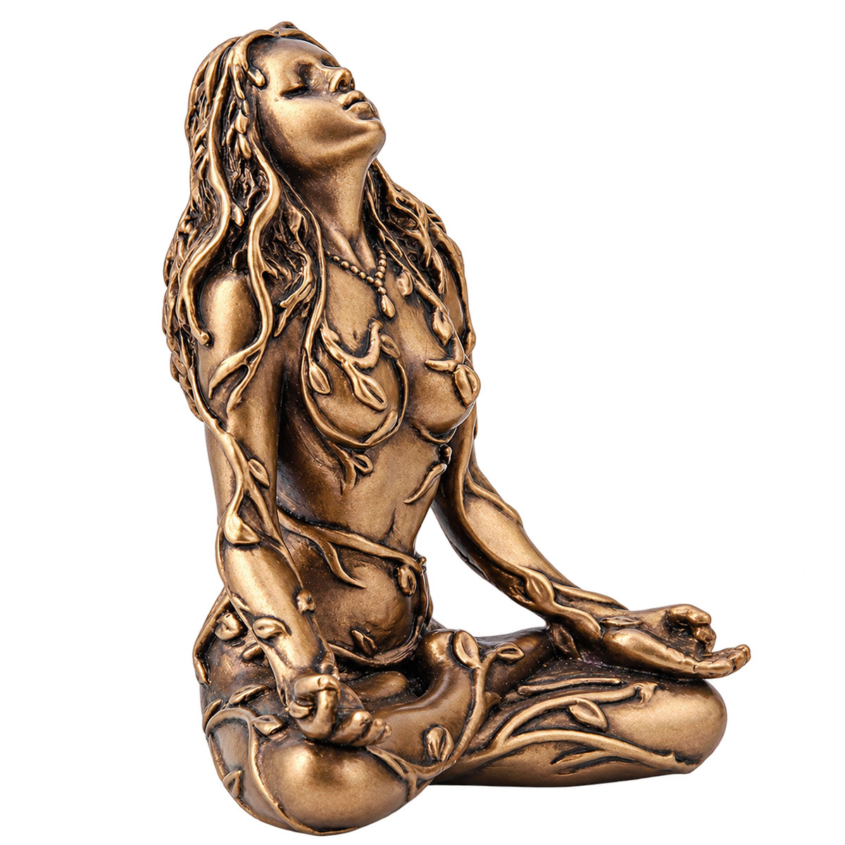 Petite figurine Ga�a d�esse de la Terre aspect bronze 6,5 cm