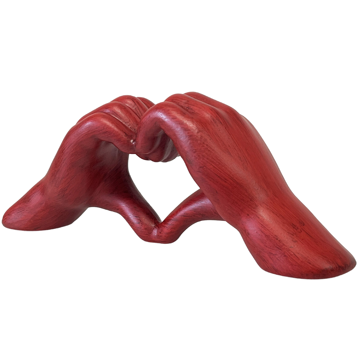 Mains en coeur en cramique modle rouge