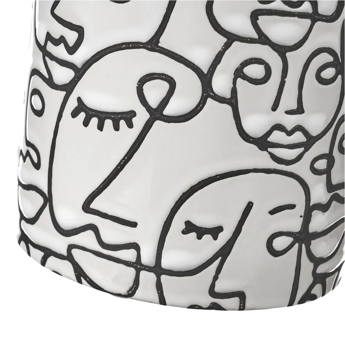 Cache pot blanc en cramique Artiste - 10 x 10 cm