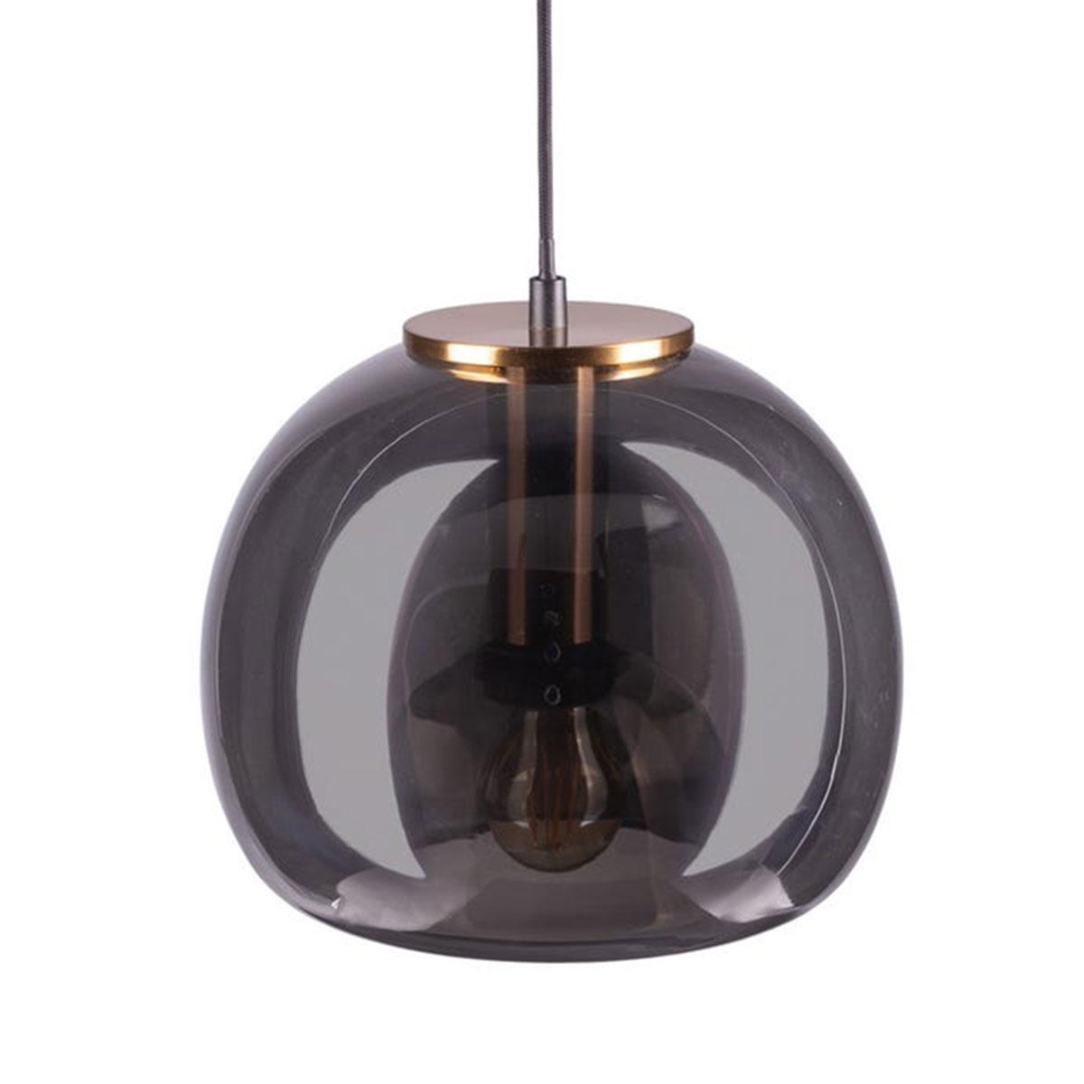Lustre en verre gris 24 cm