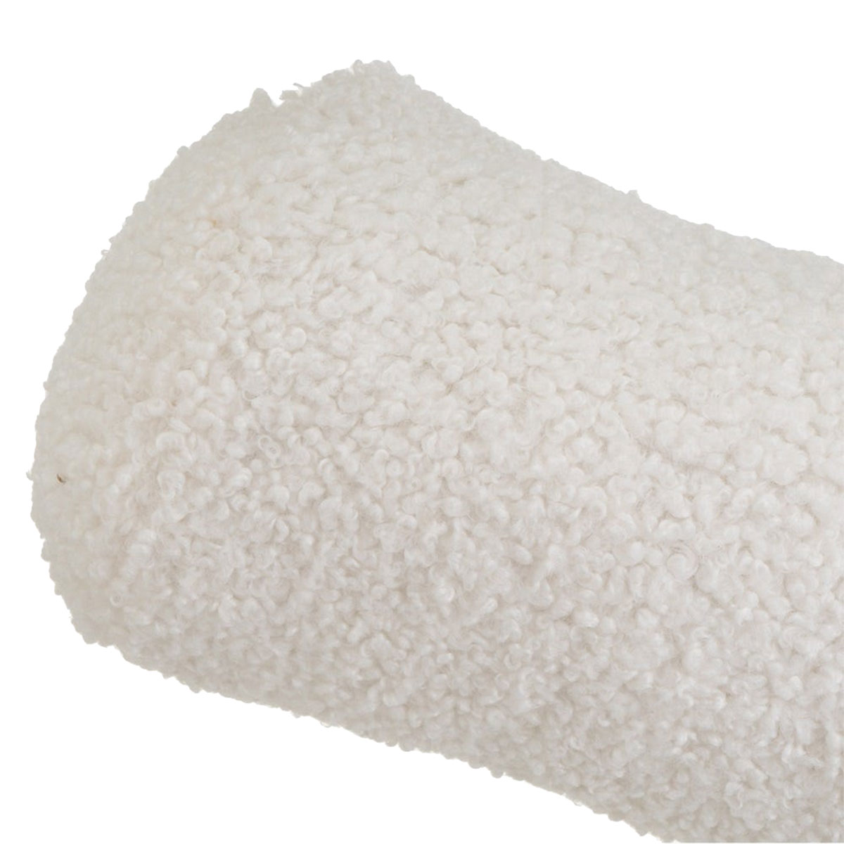Coussin Sherpa Boucl Polyester Naturel 45 x 18 cm