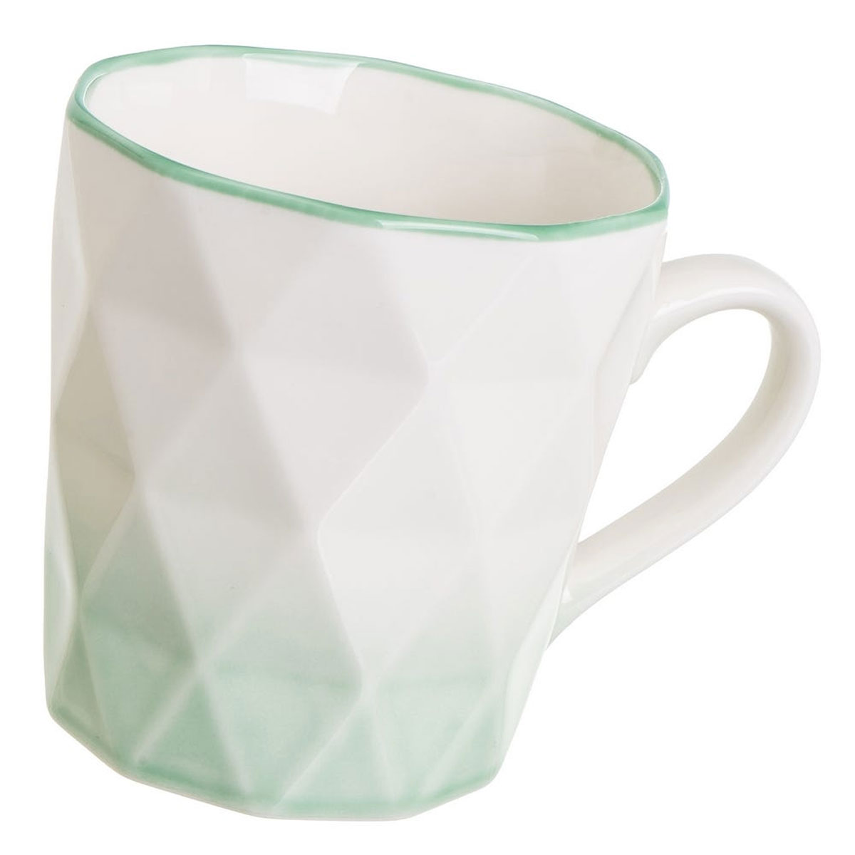 Lot de 4 mugs en c�ramique effet relief � 320 ml