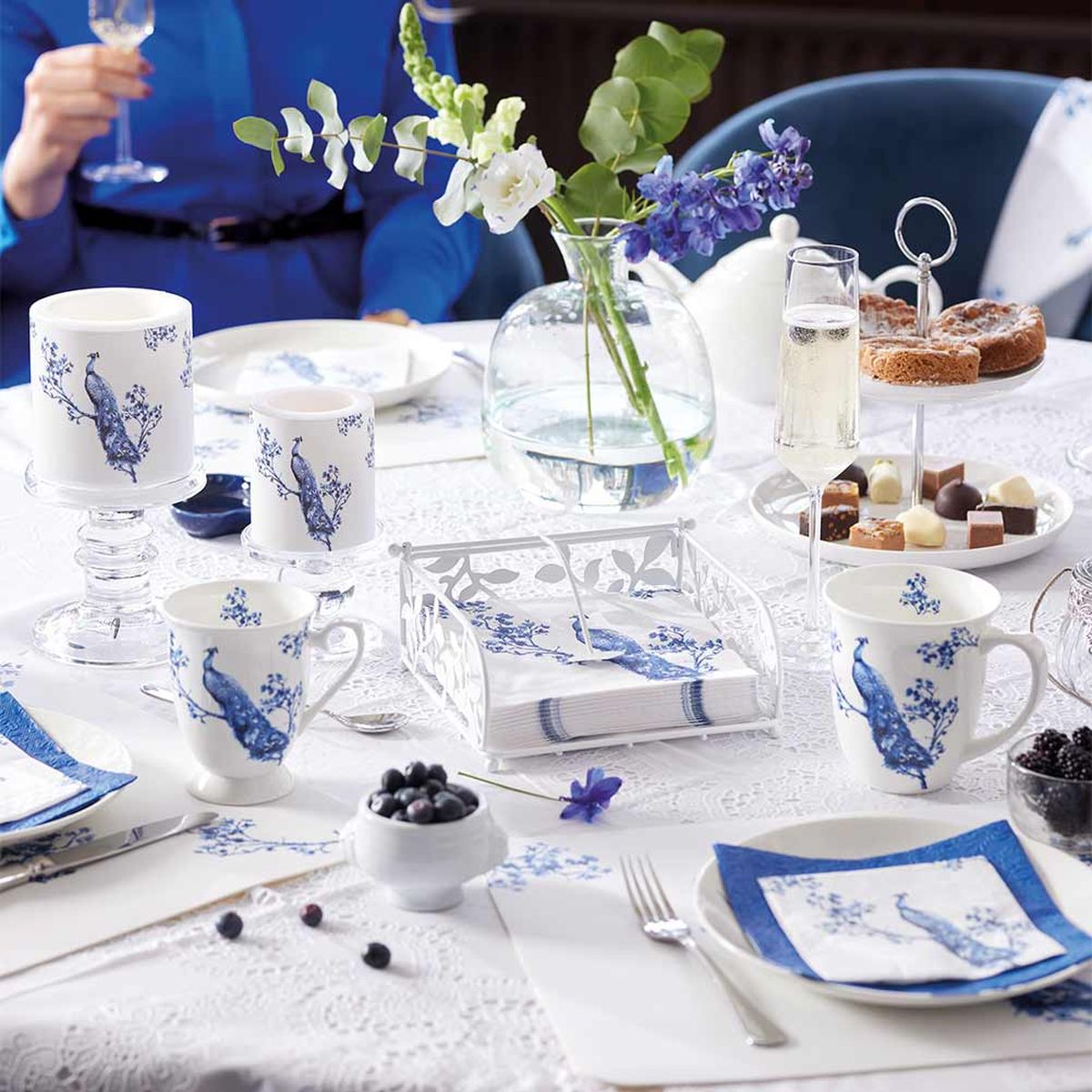 Mug en Porcelaine fine - Paon Royal