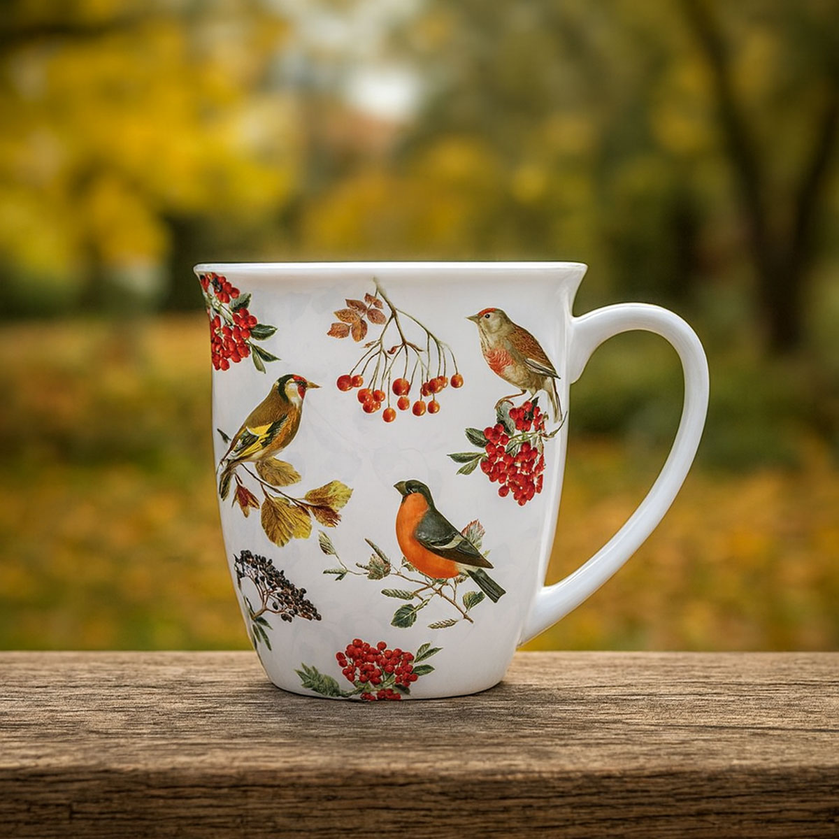 Mug en porcelaine Oiseaux dautomne  0,4 litre