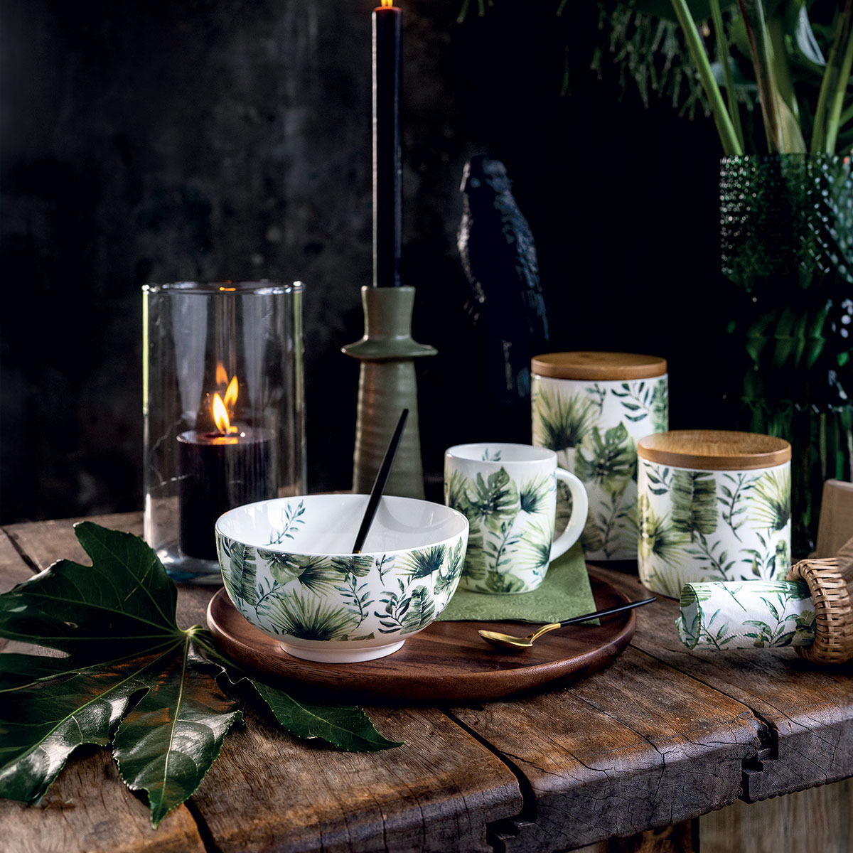 Bol en Porcelaine fine Jungle