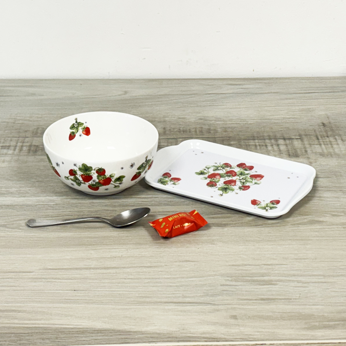 Bol en Porcelaine fine Fraises Dlicieuses