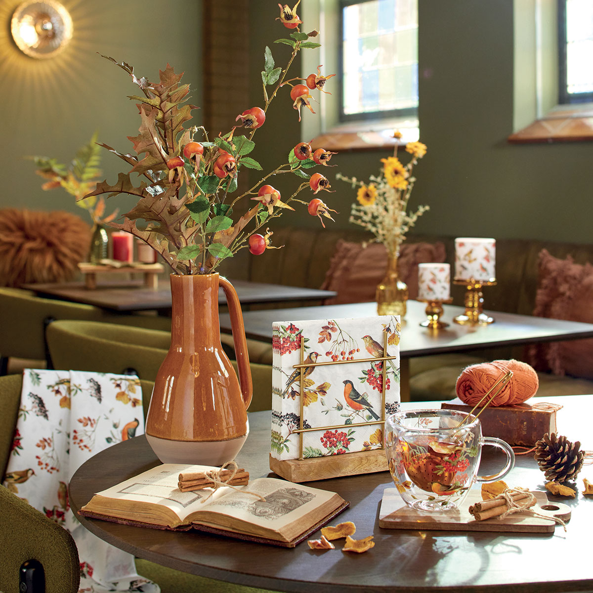 Tasse  Th Double Paroi - Oiseaux d'Automne