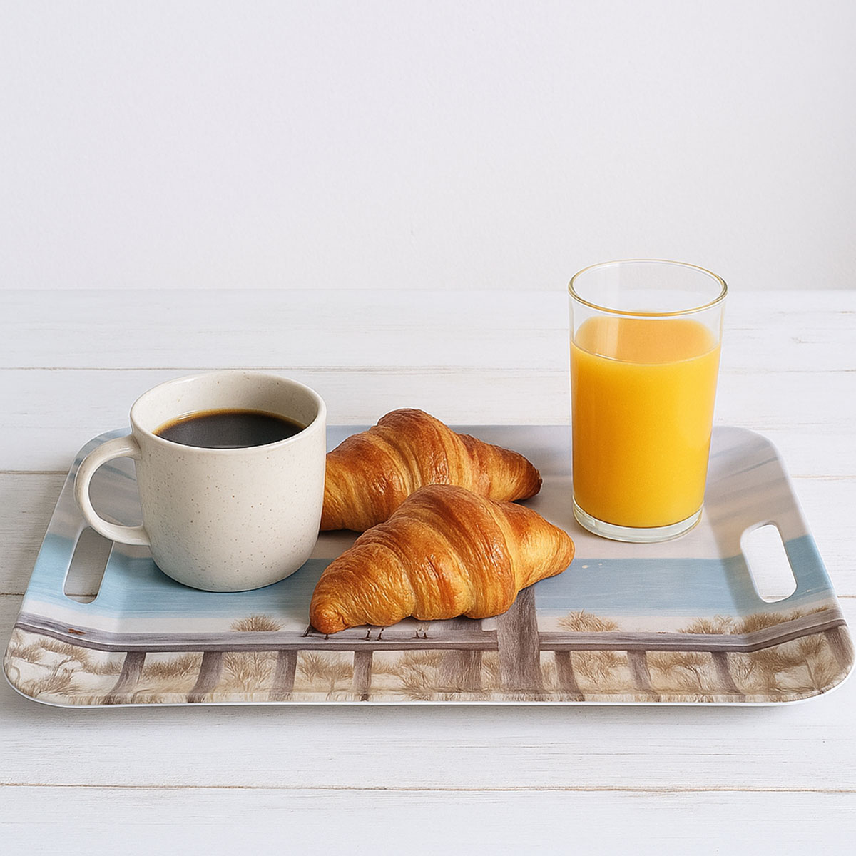 Grand plateau en mlamine  Mouettes sur le quai