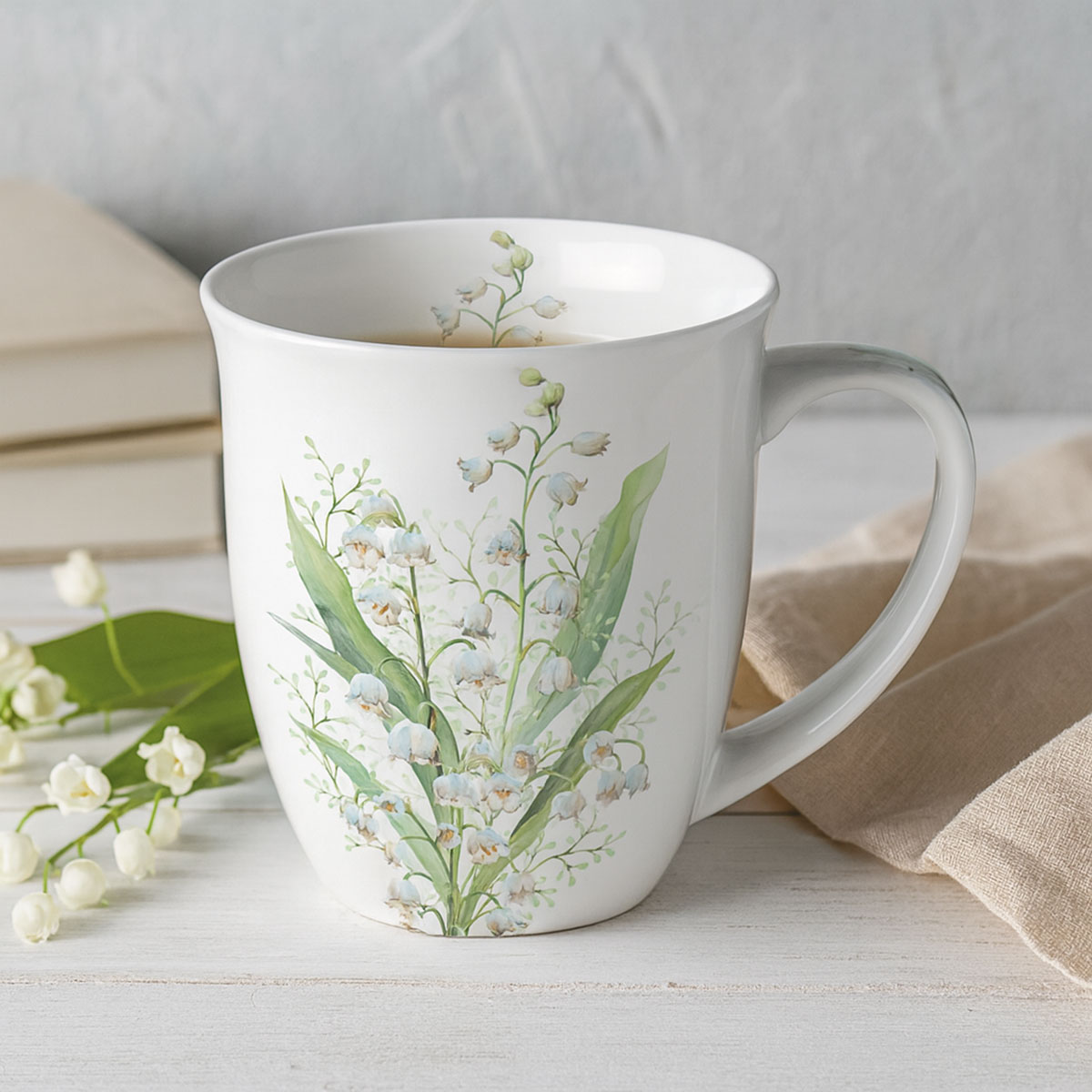 Mug en porcelaine fine Muguet