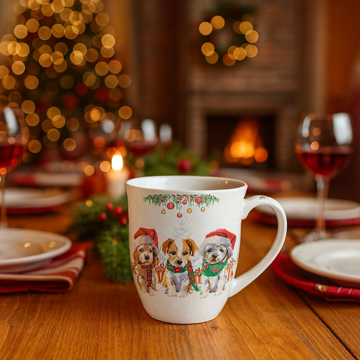 Mug en porcelaine Chiots de Nol  0,4 litre