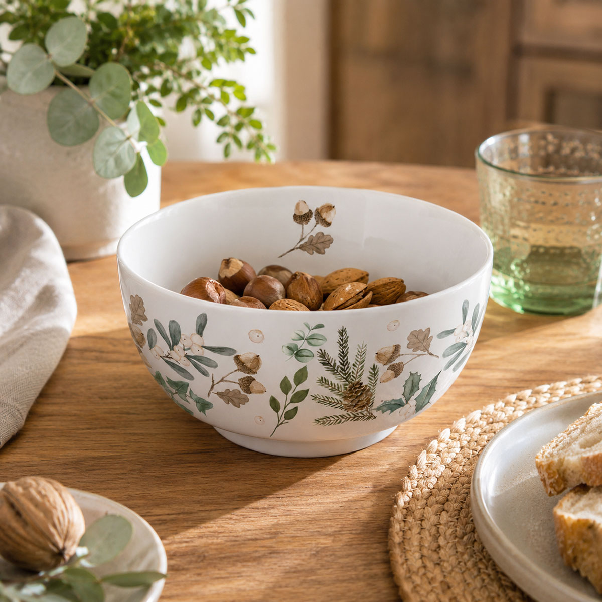 Bol en porcelaine fine d�cor nature hivernale 0,40 L