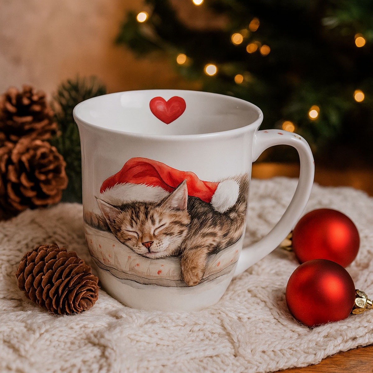 Mug en porcelaine fine Chat endormi  Ambiente