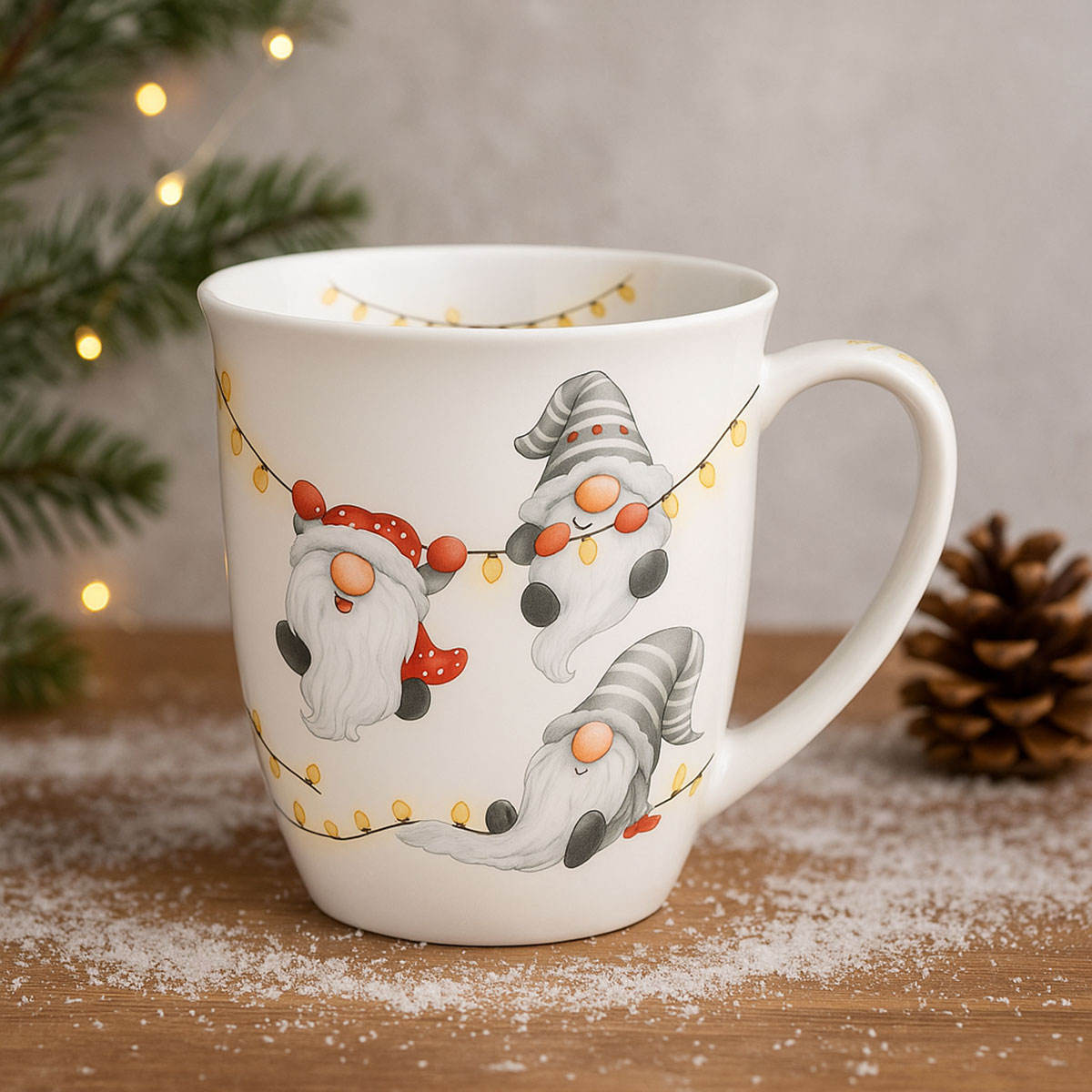 Mug en porcelaine fine Nains barbus 0,4 litre