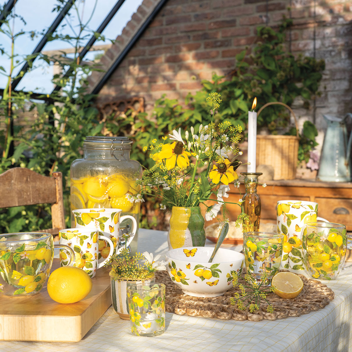 Tasse Double Paroi � Citrons & Papillons