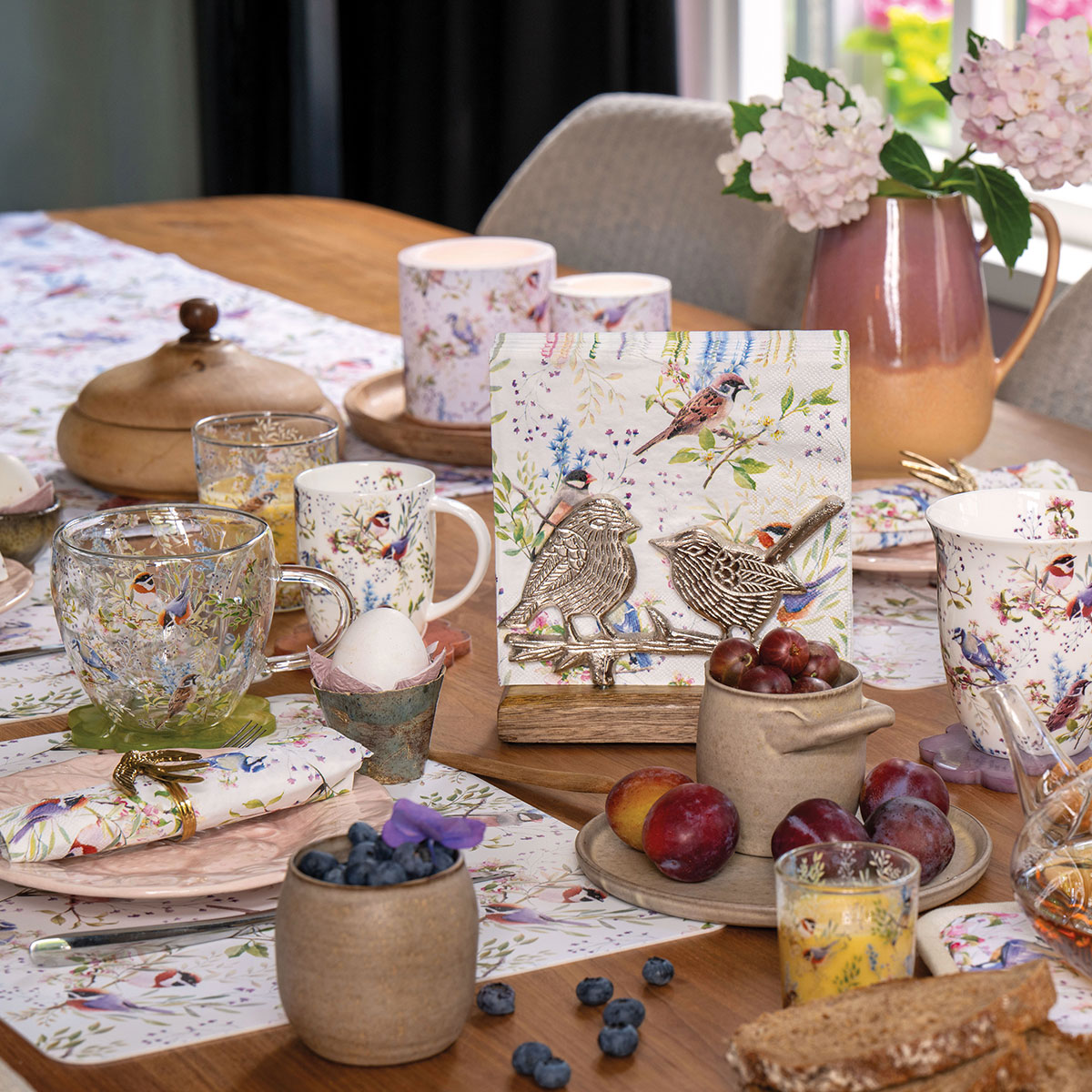 Petit mug oiseaux et fleurs sauvages