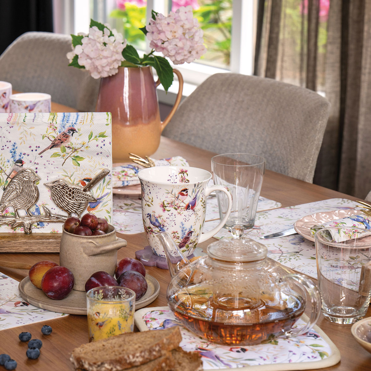 Mug oiseaux du jardin en porcelaine fine 400 ml